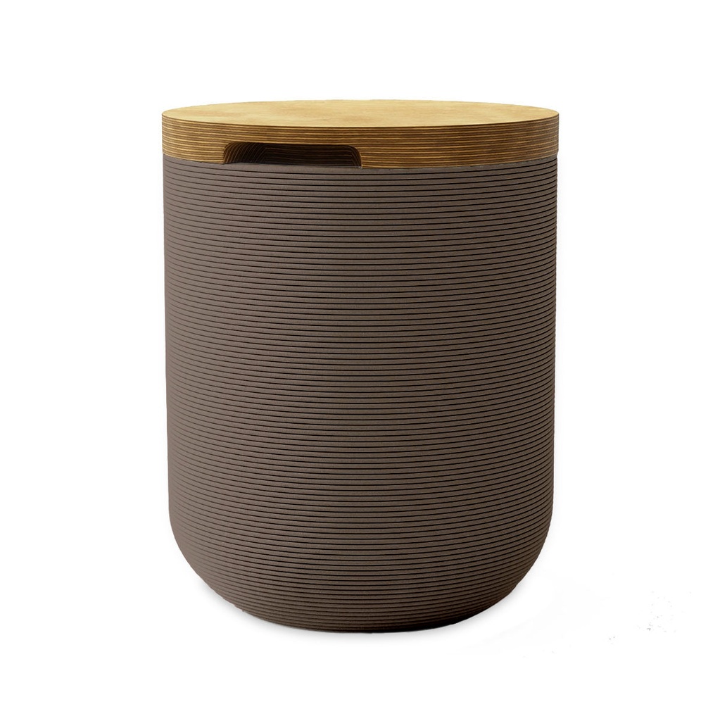 [ST-ZUMA.18-RVEA-EY] Zuma Side Table/Stool (Riverbed Earth, Europly)