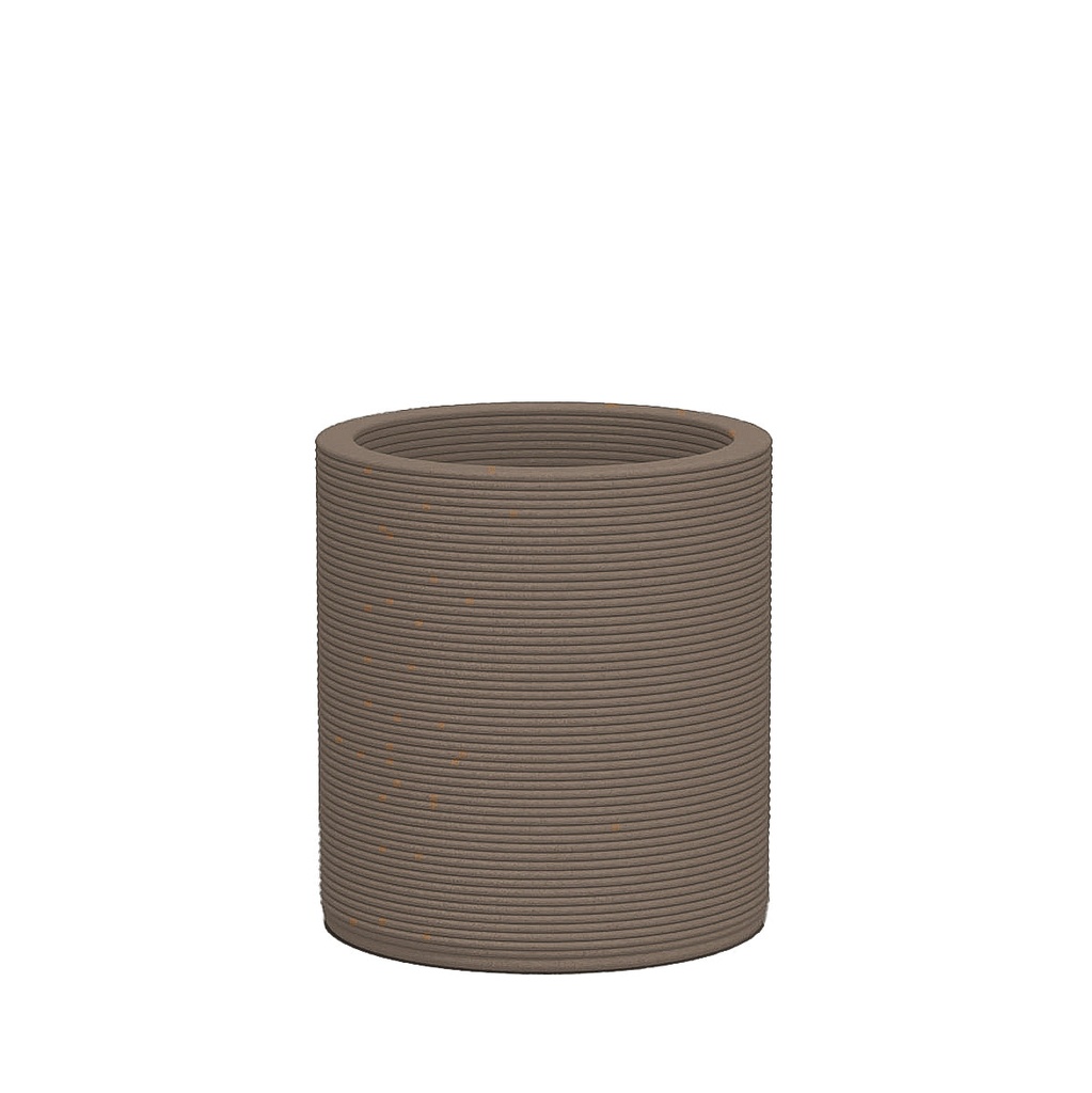 [PL-SOLA-SM-P01-RVEA] DWR Solana Small Round Planter - Stacks (Riverbed Earth)