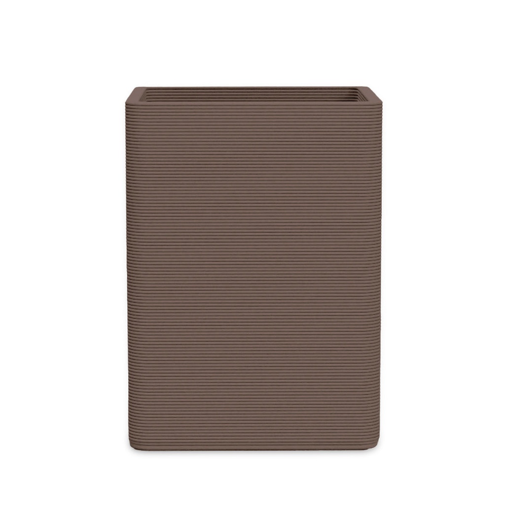 [PL-MNTR-LG-P01-RVEA] Montara Large Square Planter - Stacks (Riverbed Earth)