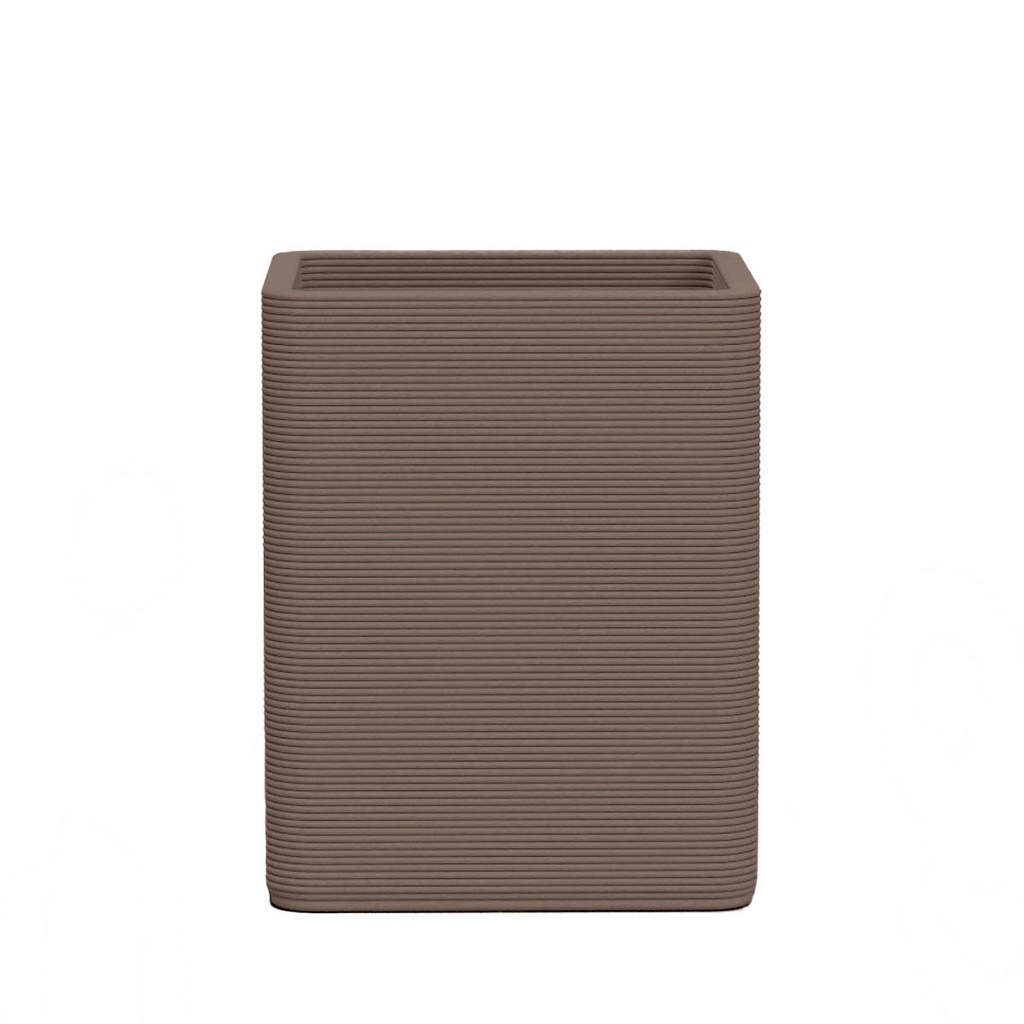 [PL-MNTR-MD-P01-RVEA] Montara Medium Square Planter - Stacks (Riverbed Earth)