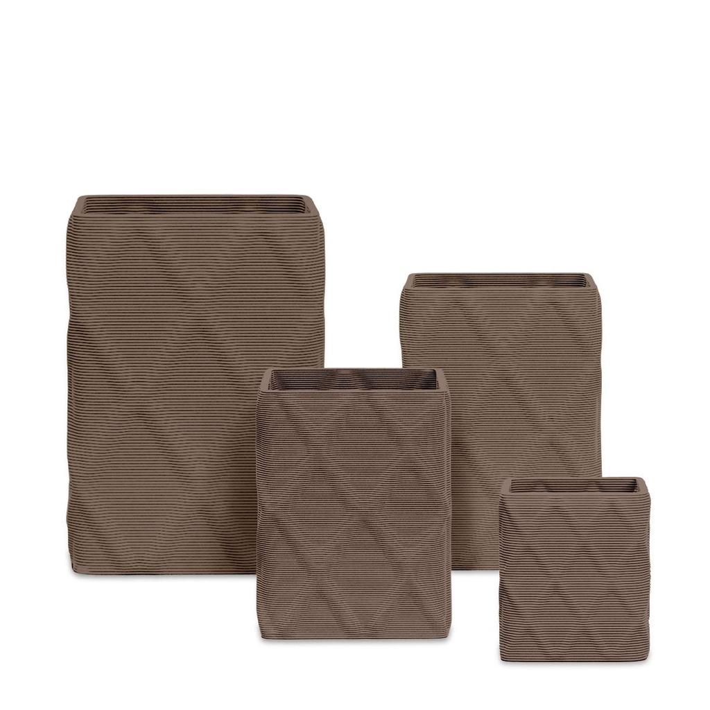 [PL-MNTR-Set-D01-RVEA] Montara Square Planter Set - Diamond 1 (Riverbed Earth)